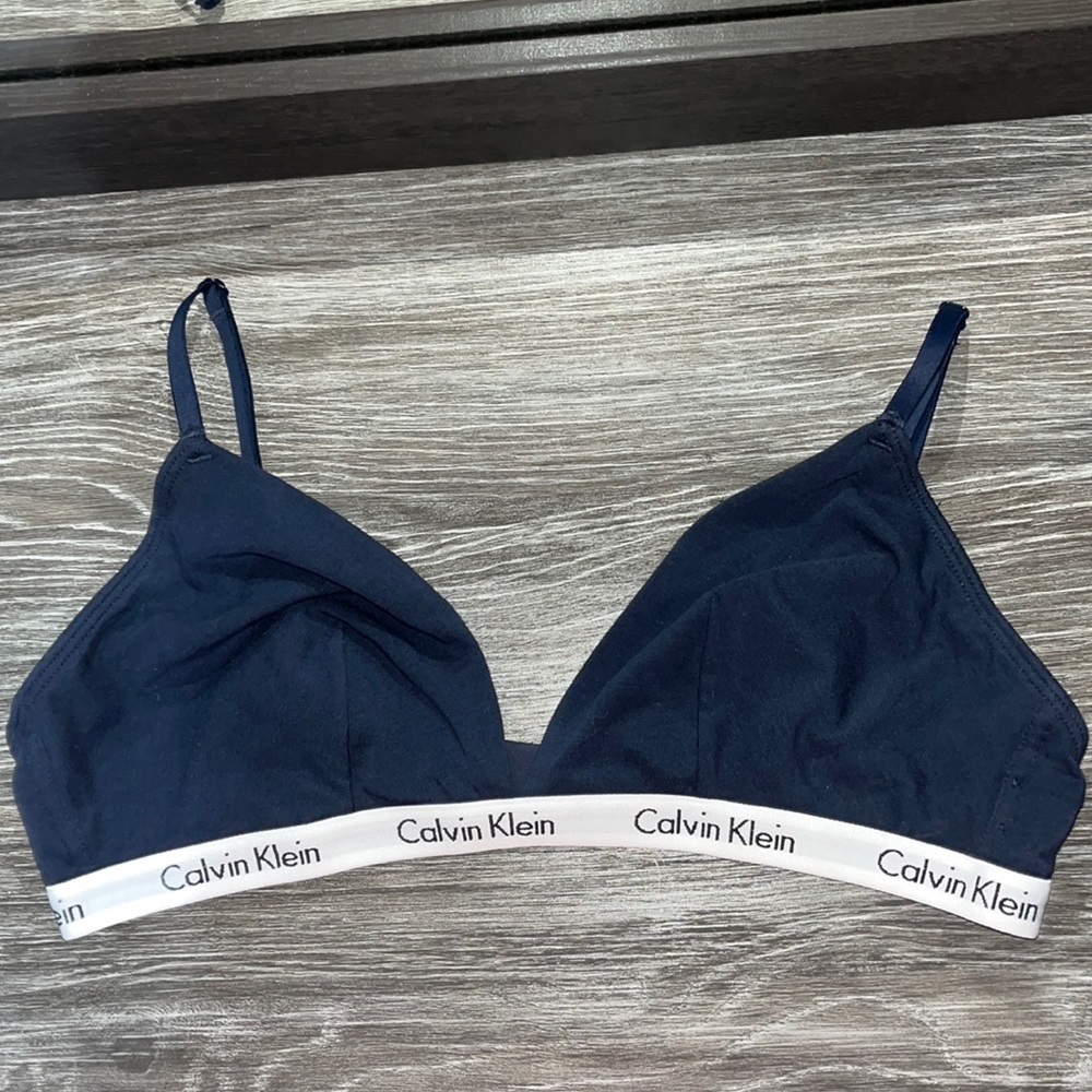 Calvin Klein adjustable navy bra